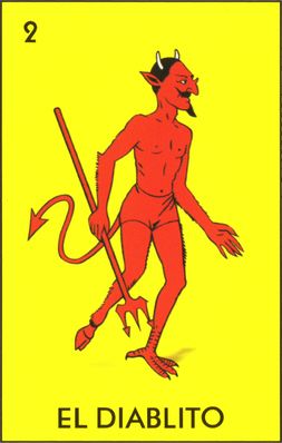 El Diablo - Traditional Mexican Lotería Card #2