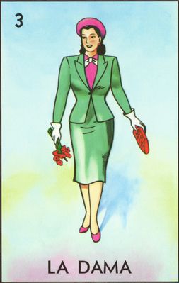 La Dama - Traditional Mexican Lotería Card #3