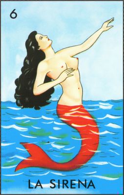 La Sirena - Traditional Mexican Lotería Card #6