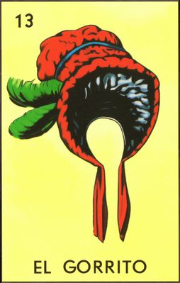 El Gorrito - Traditional Mexican Lotería Card #13