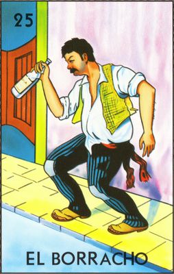 El Borracho - Traditional Mexican Lotería Card #25