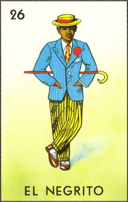 El Negrito - Traditional Mexican Lotería Card #26