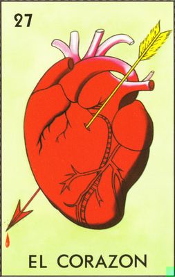 El Corazon - Traditional Mexican Lotería Card #27