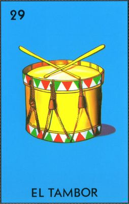 El Tambor - Traditional Mexican Lotería Card #29